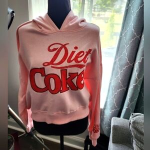 Coca Cola Pink And Red Diet Coke Hoodie Sweater Junior Girls Small